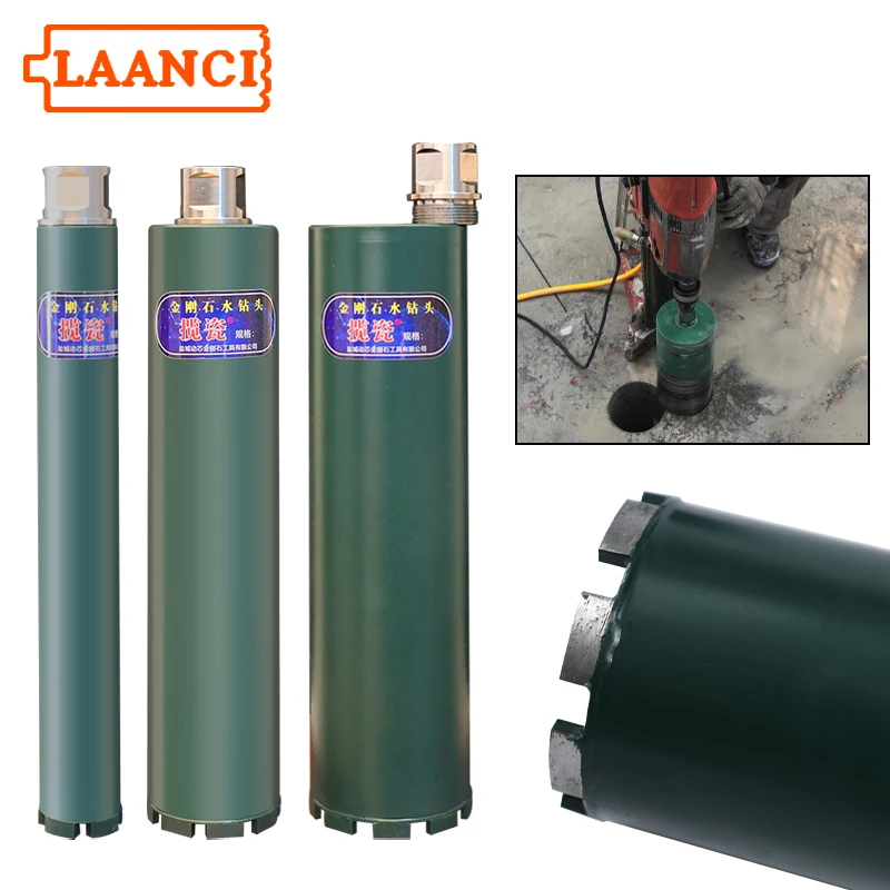 LAANCI Diamond Core Drill Bit 1 1/4UNC T32 M22 Thread With Diameter of 25-200mm Total Length 395mm Reinforced Concrete Drilling
