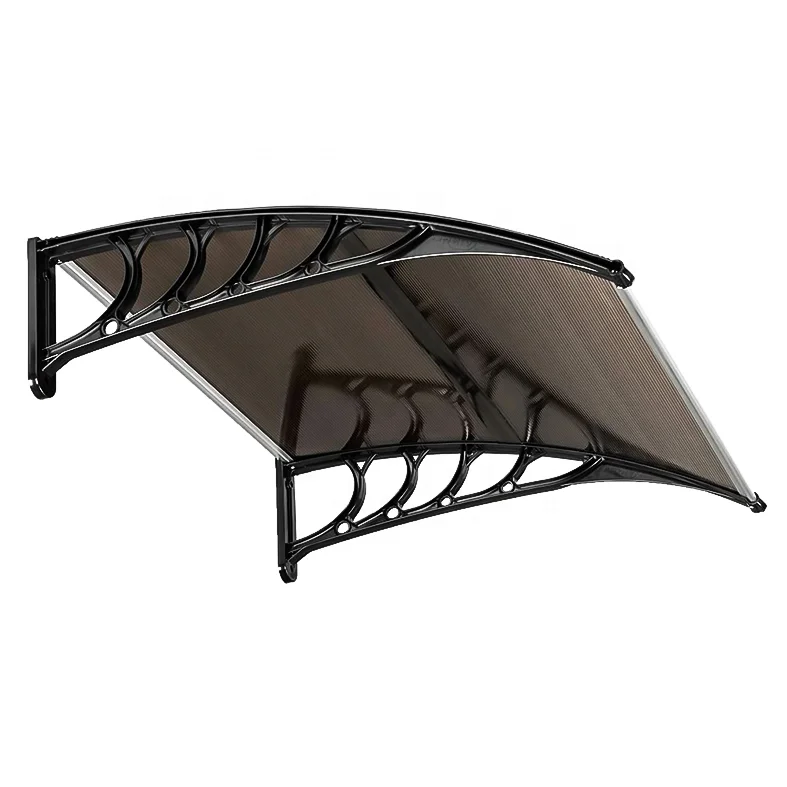Easy Installation PC Awning UV Protection Poly Carbonate Canopy Patio Cover Aluminum  Door Awning