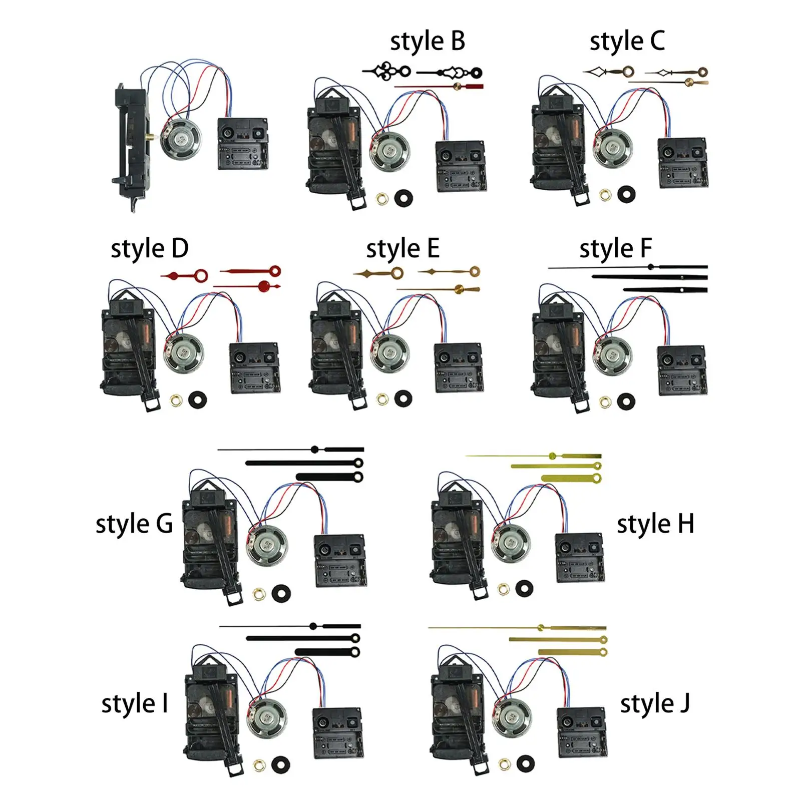 Quartz Pendulum Wall Clock Movement Kit Long Shaft Mute Mechanism Battery Operated for DIY Home Decor