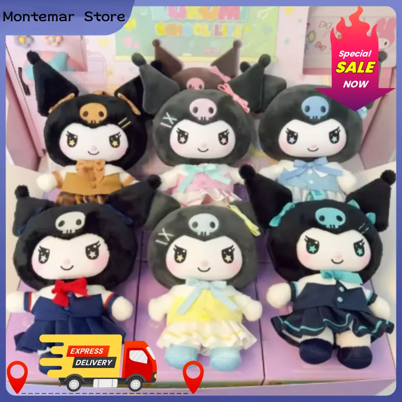 

Genuine Sanrio Kuromi School Life Seriesmystery Box Kuromi Kawaii Vinyl Bag Pendant Doll Blind Box Customize Toy Birthday Gifts