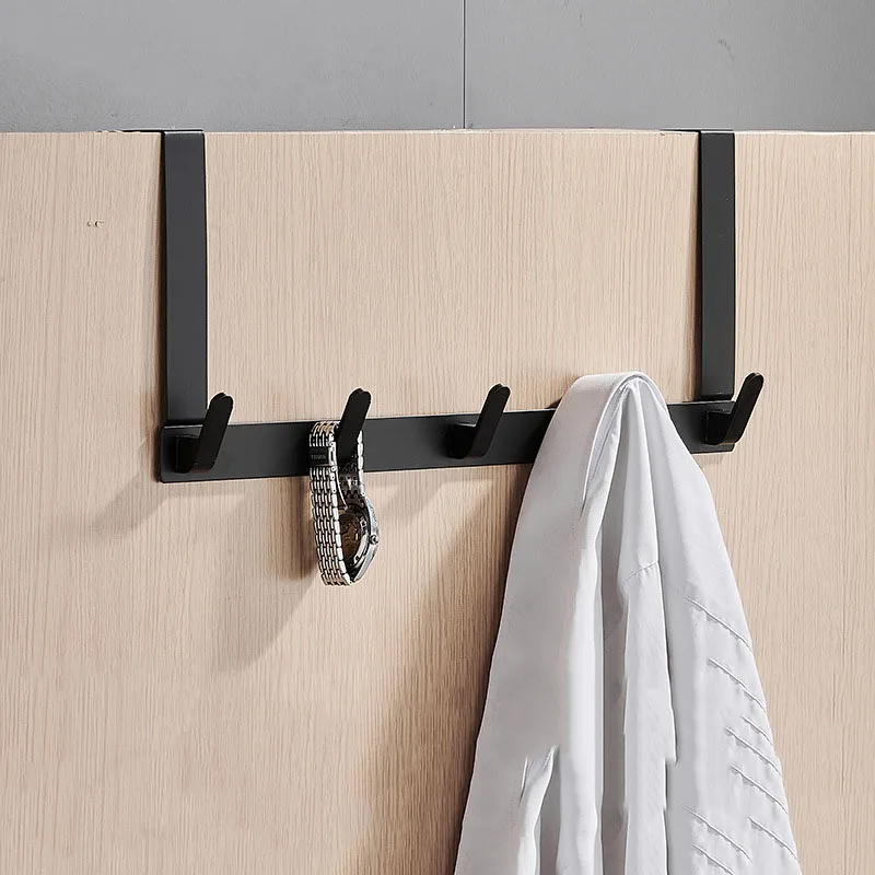 Hanger behind the door clothes hanger bedroom door no punching or marking back style storage clothes hanger clothes and hat hook