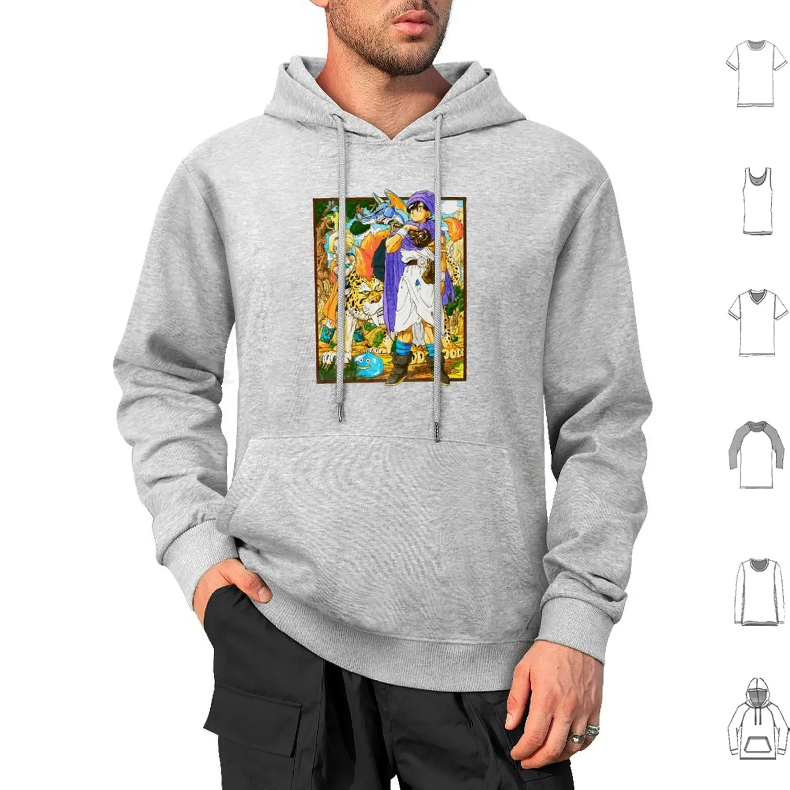 Dragon Quest 5 Super Famicom Cover Art Hoodies Long Sleeve Dragon Quest Quest 5 Dragon Quest V 5 Super Snes Rpg Retro