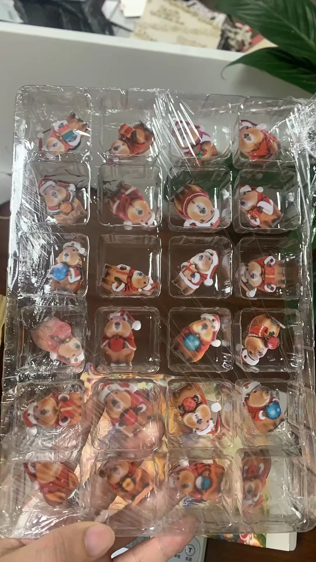 Christmas Advent Calendar 24 Days Countdown Acrylic Kapibara Blind Box Christmas Tree Decoration Pendant Surprise Blind Box Gift