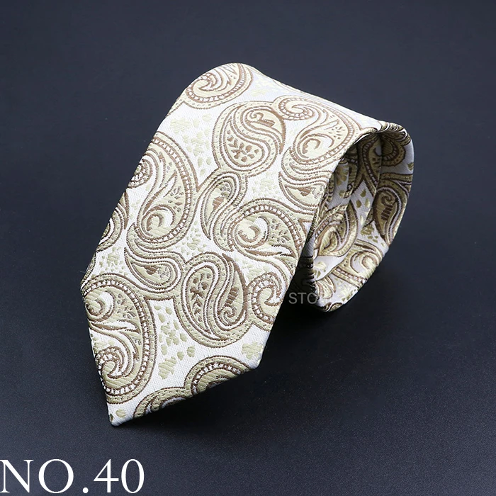 Neue Design Hochzeit Männer Krawatte Grau Braun Grün Paisley Blume Krawatten Männer Business Dropshipping Bräutigam Kragen Zubehör Geschenk – Detail 40