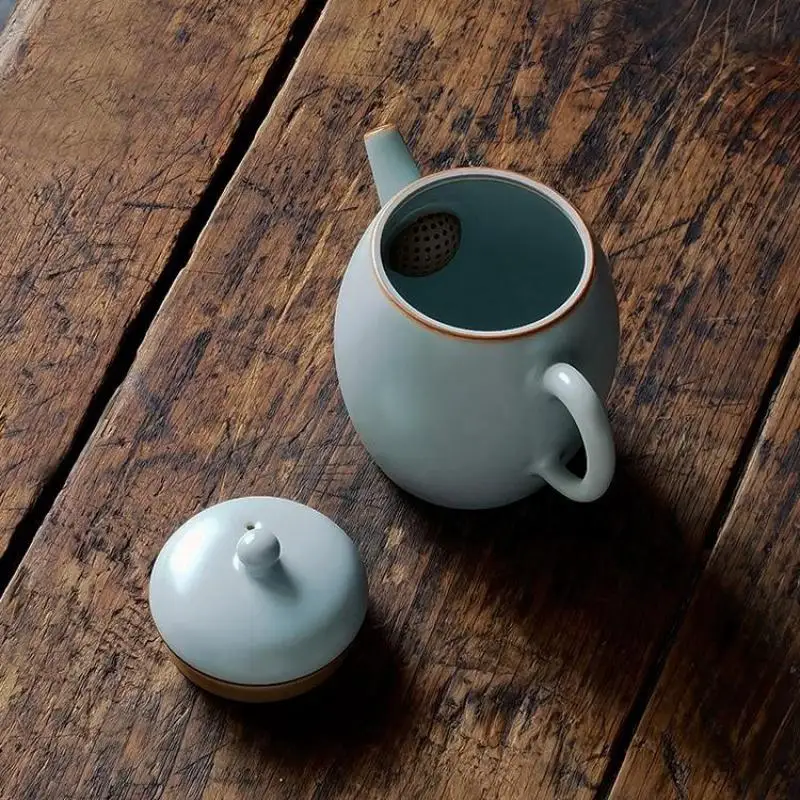 

Jingdezhen Ceramic Tea Set Gift Box Chinese Tea Ceremony Ru Kiln Celadon Kung Fu Teaset 1 Teapots 2 Cup Health Gongfu Teaware