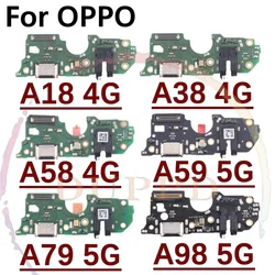 Original For OPPO A18 A38 A58 4G A59 A79 A98 5G Fast Charging Type-C USB Connector Board Dock Flex Cable