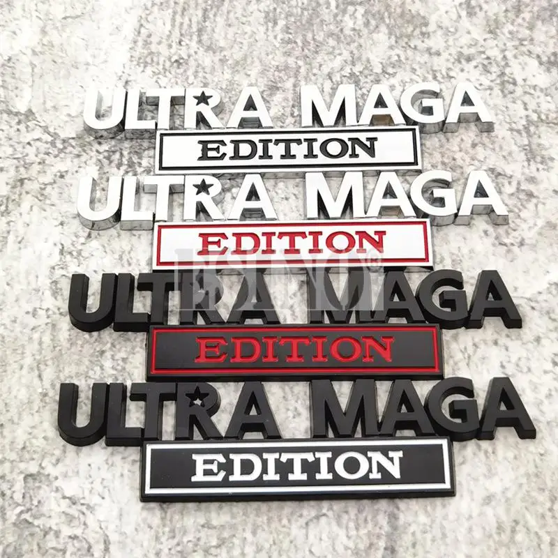 

Стайлинг автомобиля 3D Ultra Maga Edition металлический хромированный сплав Цинка Клейкая эмблема декоративный значок забавная наклейка автомобильный аксессуар