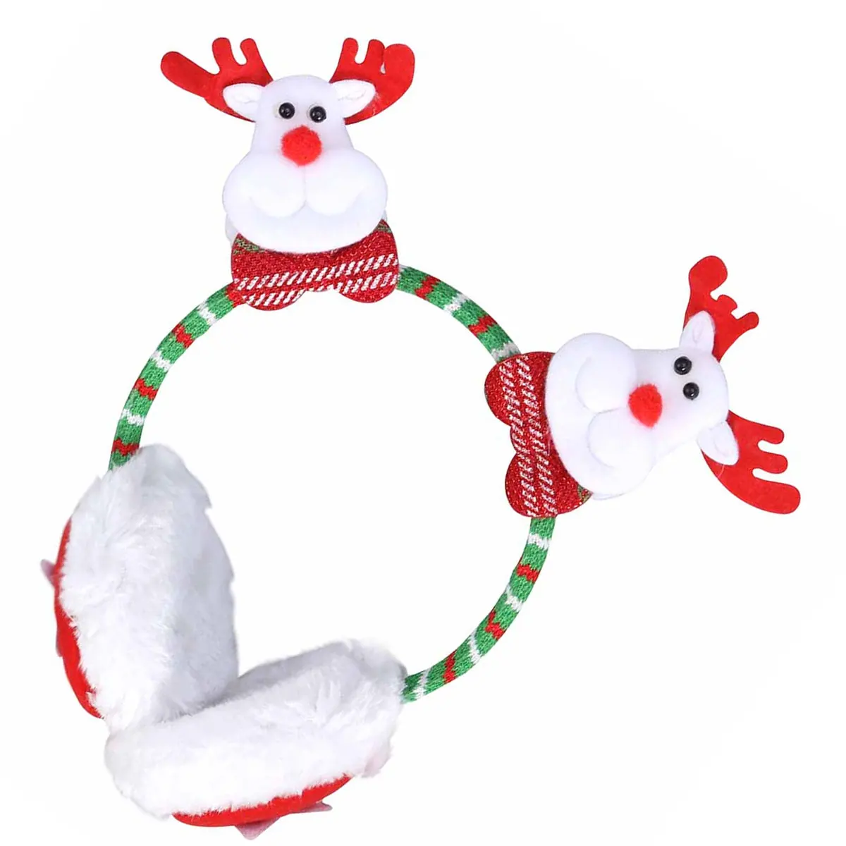 

Christmas Earmuffs One Size for Adults Kids Elk Ear Warmer Winter Warm Headwear Holiday Party Accessory Gift Christmas Ear Muffs