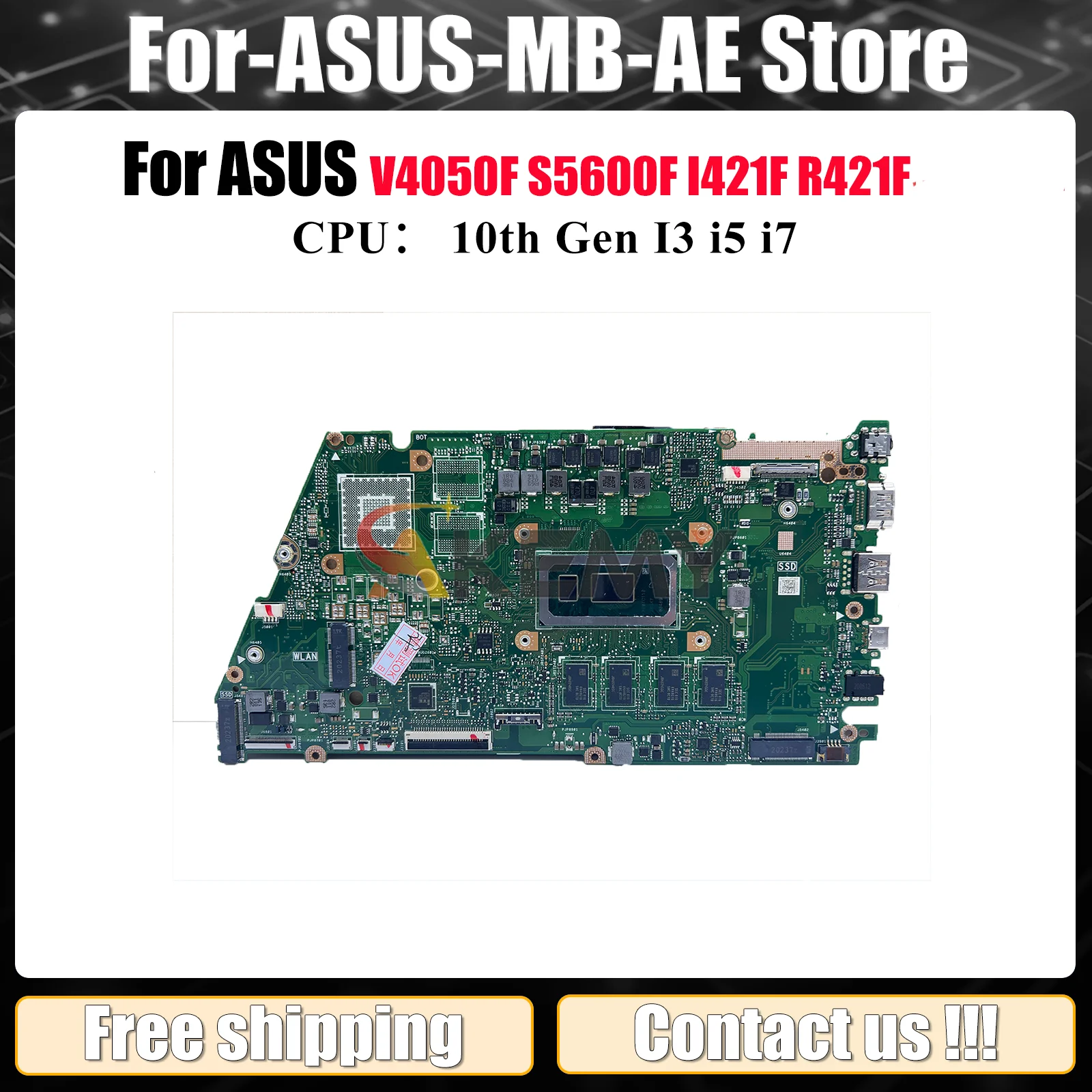 

X521FA Laptop Motherboard For ASUS I421F R421F X521FP S433F V4050F S5600F X521FQY X421F X521FPY Mainboard With 10th Gen I3 i5 i7