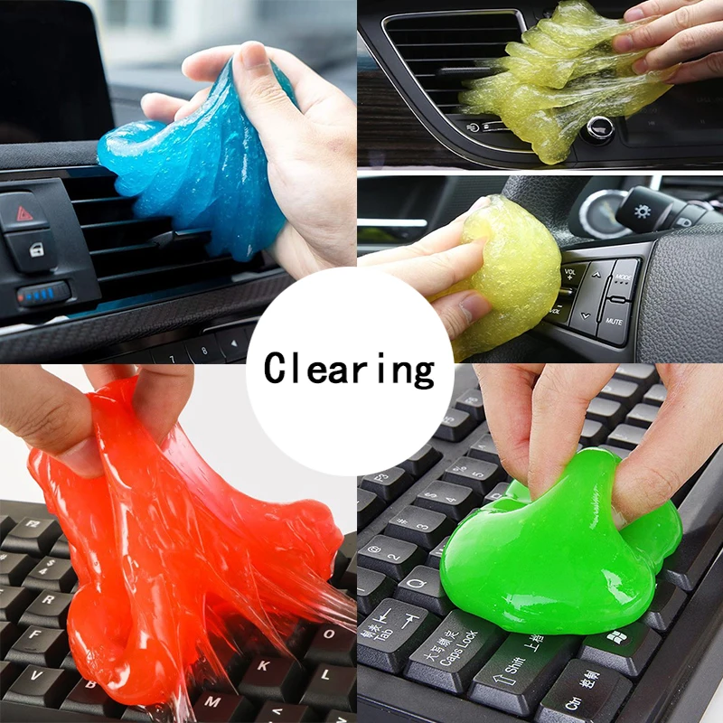 New 70ml Auto Car Cleaning Pad Glue Powder Cleaner Magic Cleaner Dust Remover Gel Home Computer Keyboard Clean Tool Car Cleaning