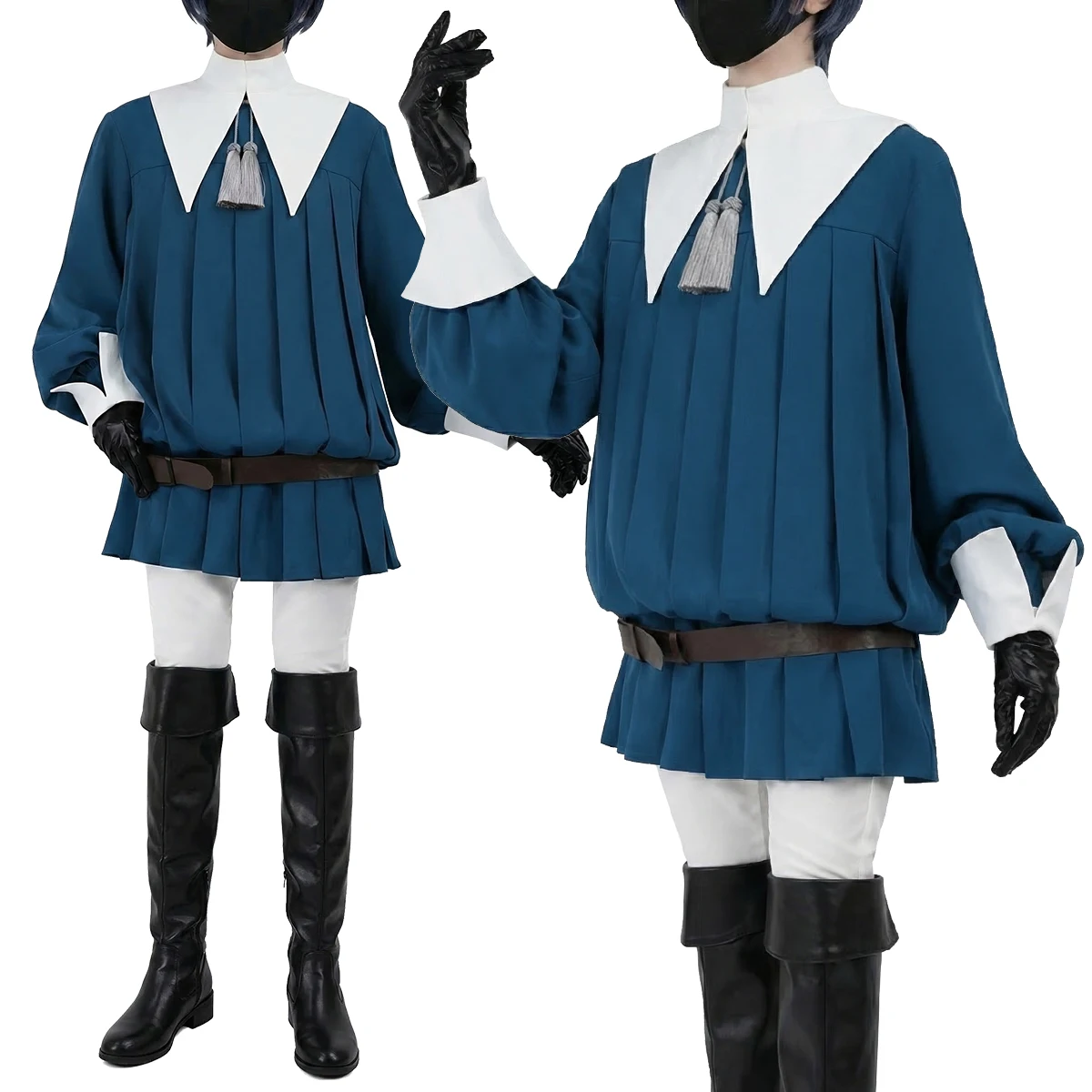 

HOLOUN Ciel Phantomhive Anime Cosplay Costume Fencing Suit Blue Outfit Halloween Convention Christmas