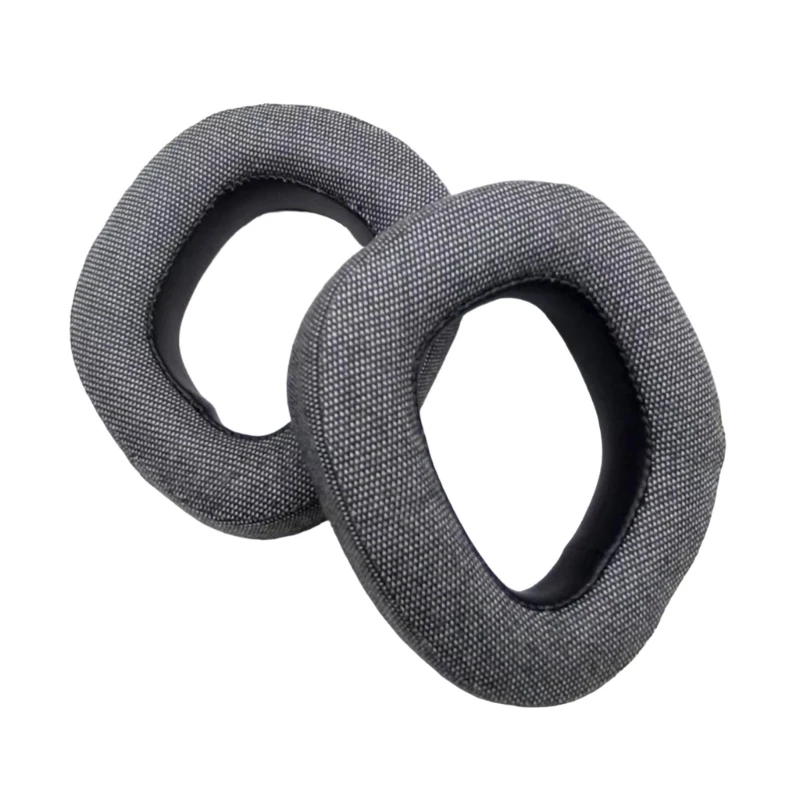 

1Pair Earpads Replace Linen Gray Earpads Ear Cushions Sponges Cover Earmuffs for HS80 Headphones