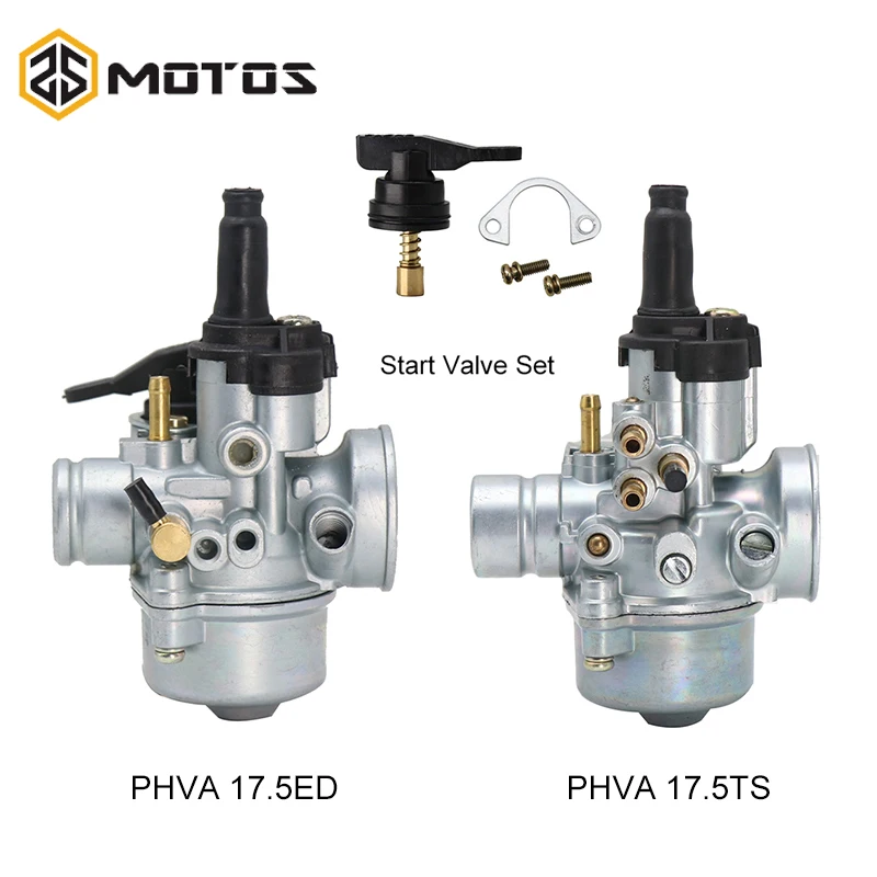 ZS MOTOS Carburetor PHVA 17.5 TS/ED R1407 With Plunger Assemble Button Starter Valve Plunger Kit Carburetor Start Damper Switch