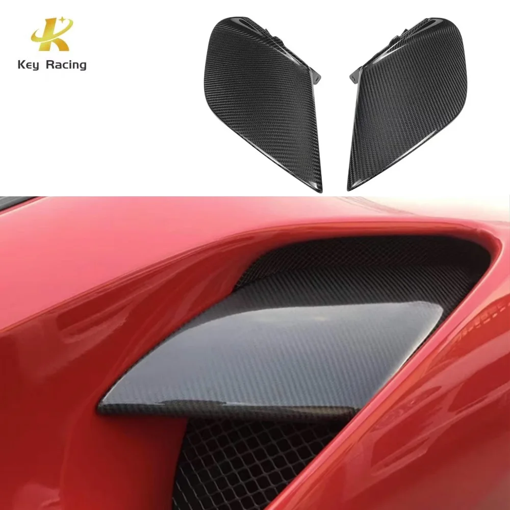 

Dry Carbon Fiber Side Air Intake Fins Flap Wings For Ferrari 488 GTB Rear Fender Air Intakes Rear Vent