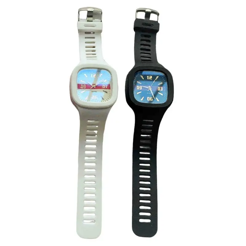 Square Watch For Kids Waterproof Leisure Sports Square Wrist Watches Versatile Strap Watch Fashionable Square Watch For Easter