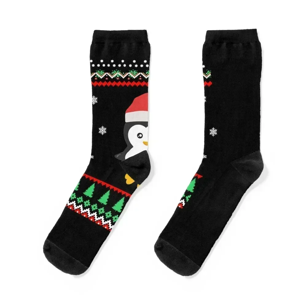

Christmas Penguin Antarctica Gift Socks summer aesthetic hiphop professional running Men Socks Women's