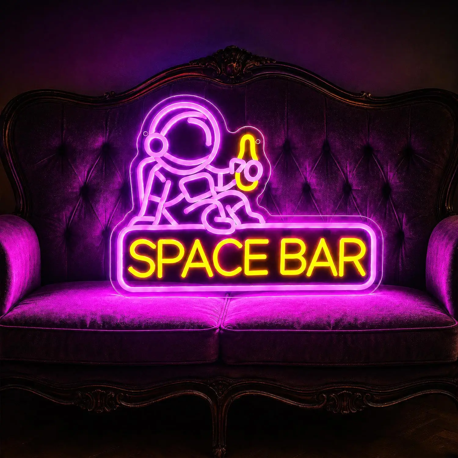 Astronaut Space LED Neon Sign USB Neon Light Wall Hanging Lamp For Home Bar Man Cave Game Room Bedroom Wall Decor Gift