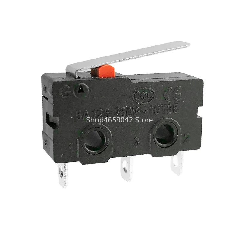 10 ชิ้น Micro Switch 3Pin NO/NC Mini Limit Switch 5A 125 โวลต์ 250 โวลต์ AC Roller Arc Lever Snap Action Push Micro Switches