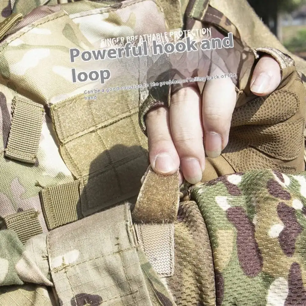 

Тактические перчатки с половиной пальца и защитой от солнца, противоскользящие, устойчивые к истиранию, для занятий спортом на открытом воздухе