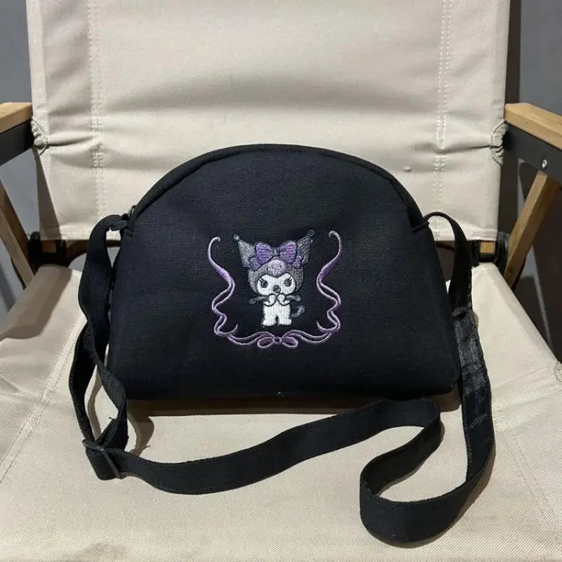 

Kuromi Anime Kawaii Sanrio Shoulder Crossbody Bag Fashion Cute Cartoon Large Capacity Makeup Storage Bag Gifts for Girls