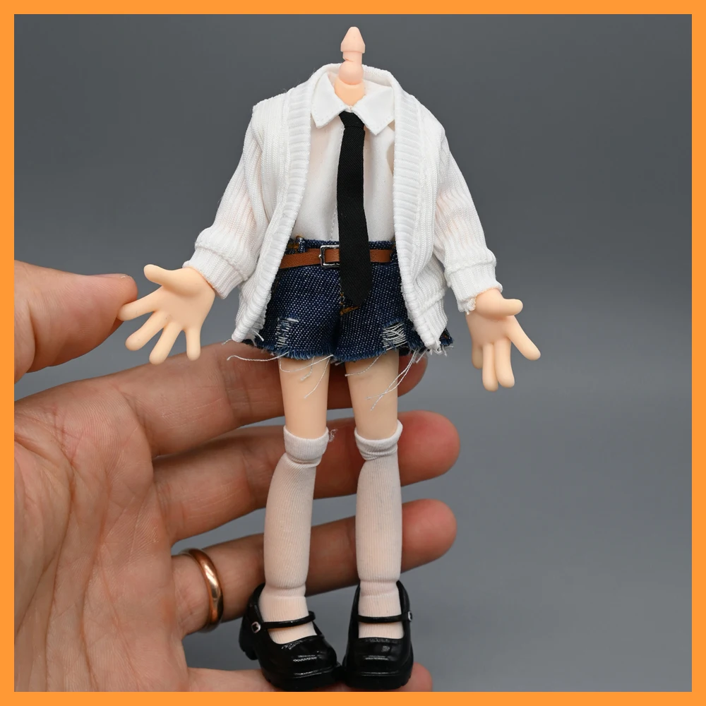 

Масштаб 1/12, японский кардиган, свитер, куртка, джинсовые шорты, аксессуары для одежды для OB11 Asi 2,0 AZONE, модель тела