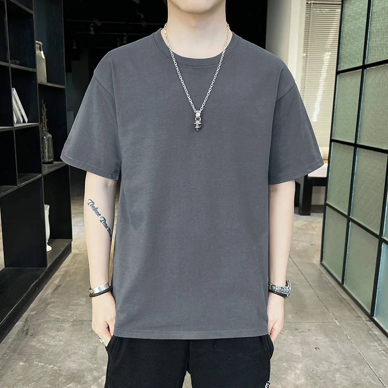 Reflect Light Tshirt Men Solid Short Sleeve Streetwear