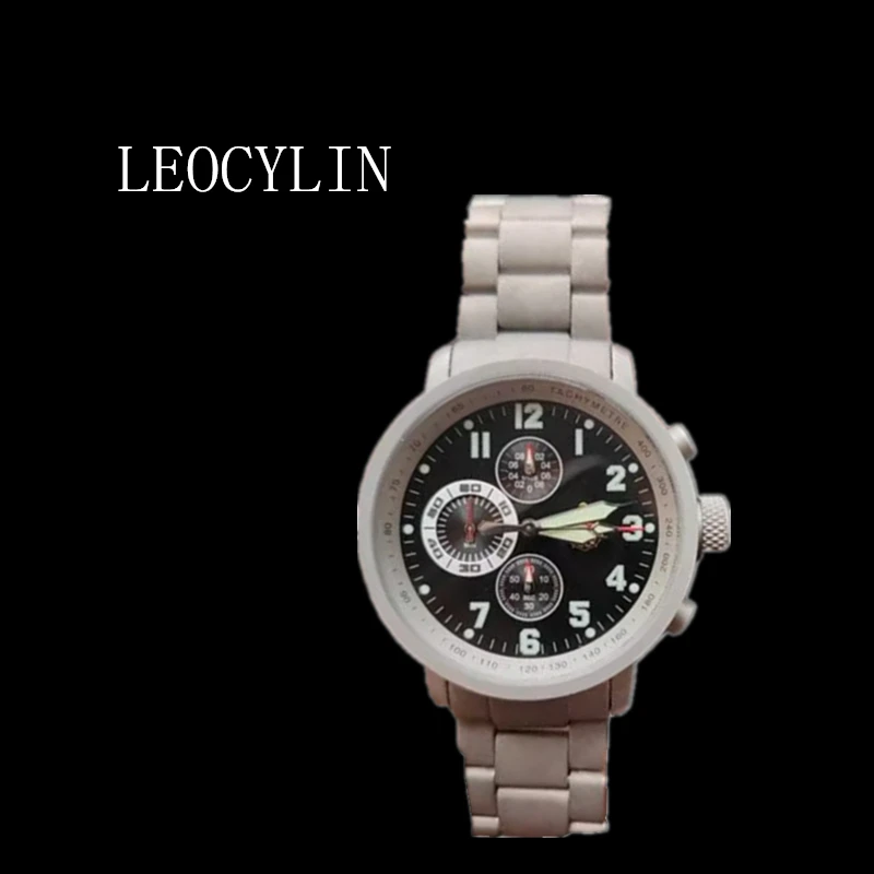 LEOCYLIN Fashion Business Quartz Watch Chronograph Waterproof strong luminous for men Wristwatches titanium Relogio Masculino