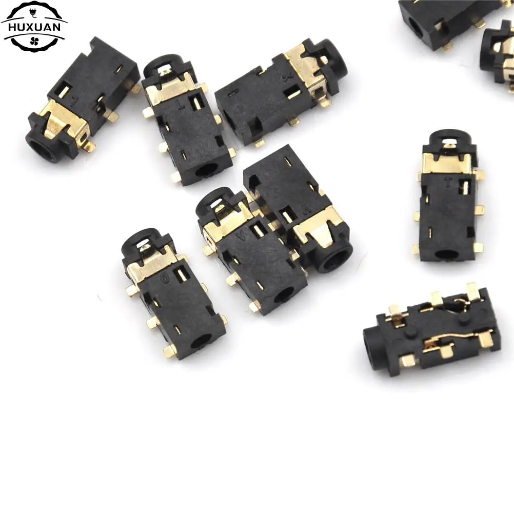 10pcs/lot NEW 2.5mm Female Audio Connector 6 Pin SMT SMD Stereo Headphone Jack Socket PJ-242 Wholesale