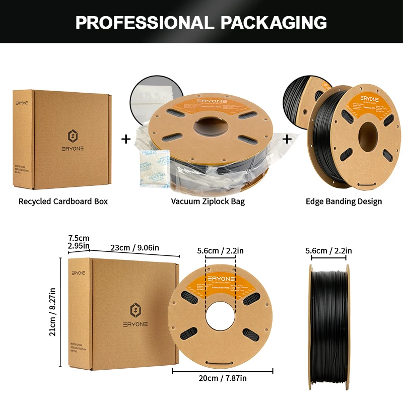 ERYONE PETG خيوط ألياف الكربون المميزة طباعة ثلاثية الأبعاد 1/3/5/10 كجم تخفيضات كبيرة، متعدد الألوان متوفرة، خيوط ألياف الكربون petg، 1 كجم/بكرة #6