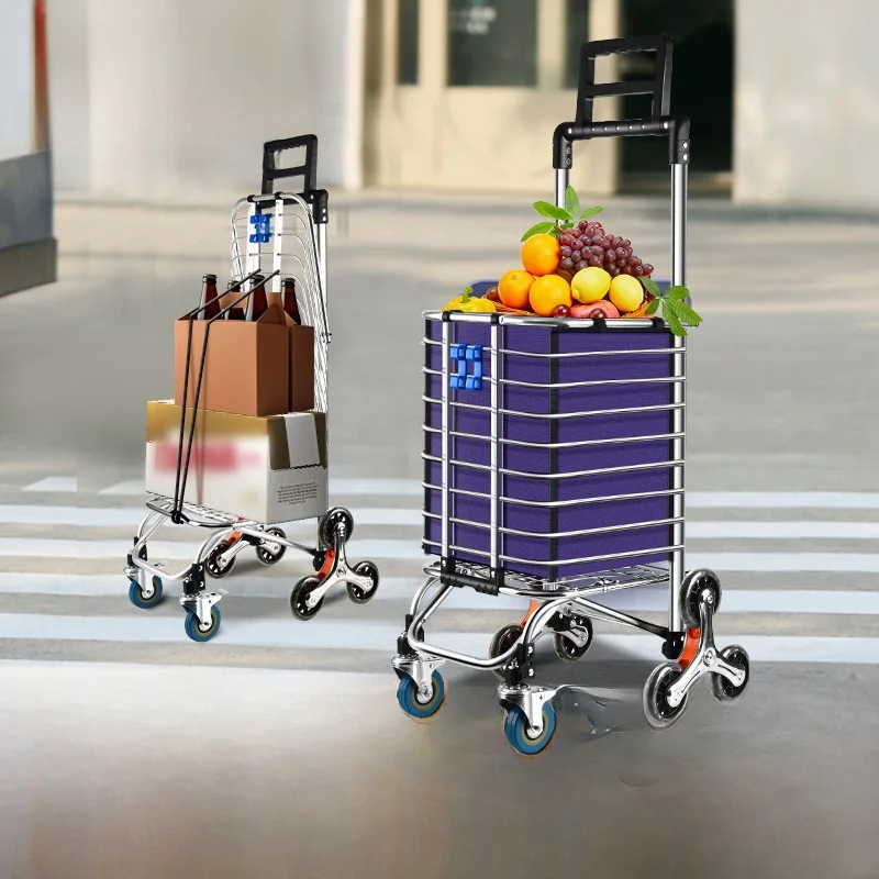 chariot-de-courses-portable-en-acier-inoxydable-et-tissu-oxford-pour-personnes-agees-avec-fonction-de-montee-d'escaliers-et-poignee-de-traction-manuelle