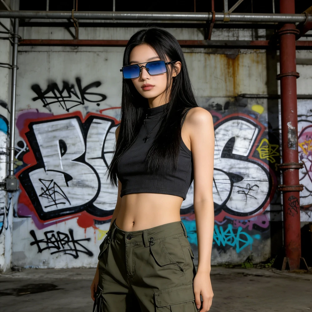 

Новые модные женские солнцезащитные очки 2026 года в стиле панк, маленькие квадратные оправы ручной работы, дизайнерские уличные очки с защитой UV400