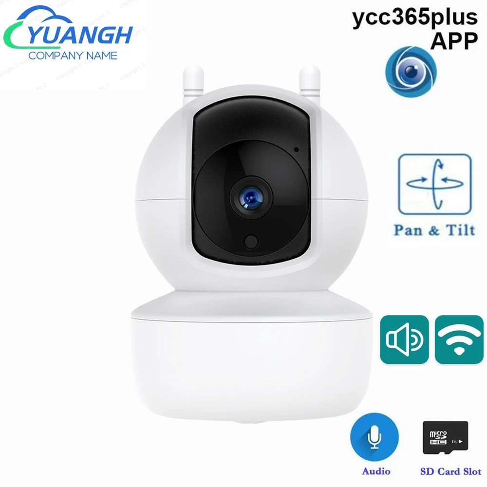 Cámara inteligente inalámbrica YCC365 Plus para el hogar, dispositivo con seguimiento automático, Audio de dos vías, protección de seguridad, WIFI, interior, 1080P, 2MP