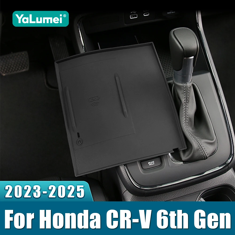 Für Honda CR-V CRV 6. Generation 2023 2024 2025 Hybrid Auto Innen Zentrale Steuerung Drahtlose Lade Silikon Abdeckung Matte Aufkleber pad
