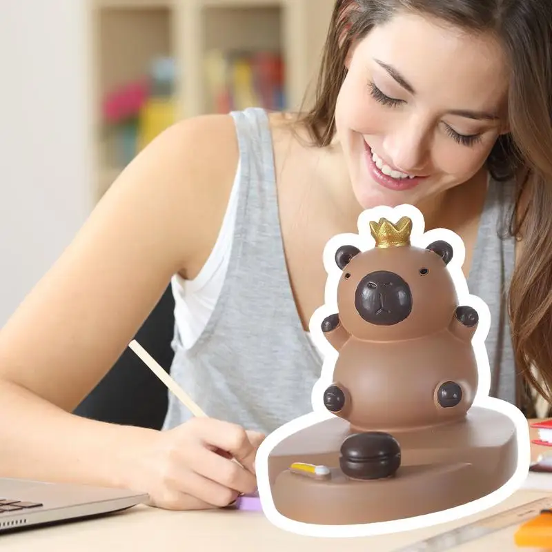 Милый держатель для телефона с капибарой, фигурка капибары, подставка для планшета, держатель для телефона, многофункциональный ручной настольный орнамент, украшение для