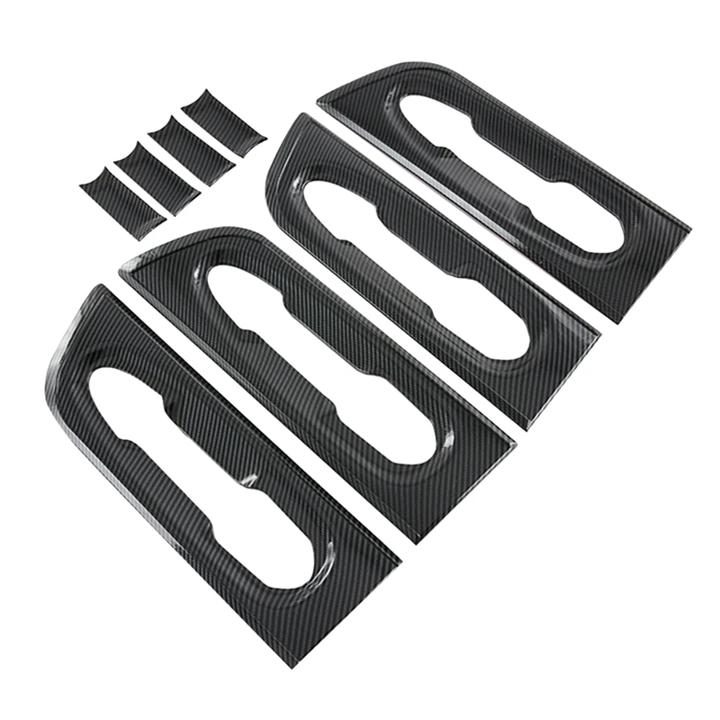 

8PCS Car Door Handle Bowl Protector Cover Trim Carbon Fiber ABS Car Styling Accessories For Toyota Sienna 2021-2022