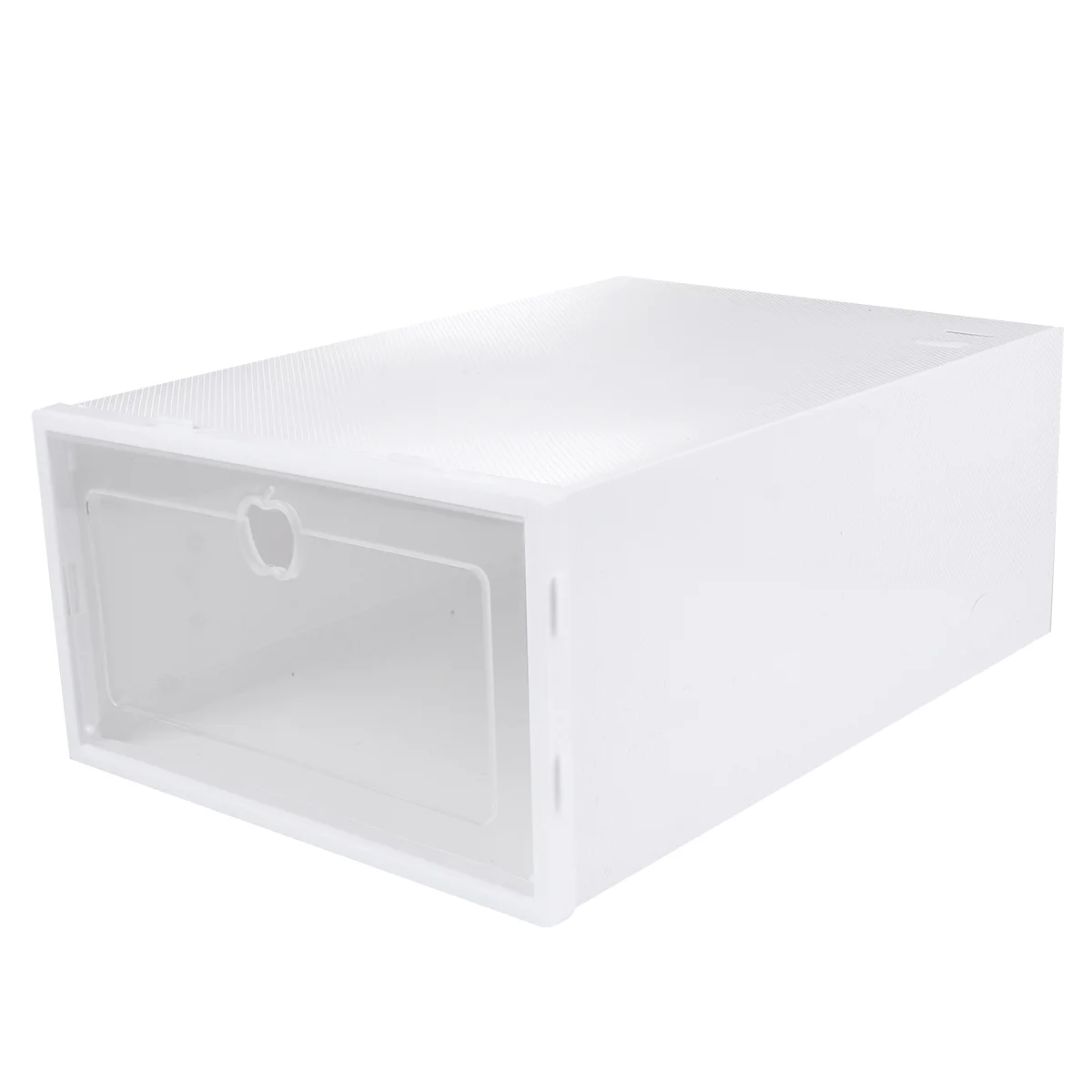 6pcs Shoes Box Drawer Type Shoe Box Thicken Transparent Shoes Organizer -proof Shoes Display Box (White, Random Frame Color)