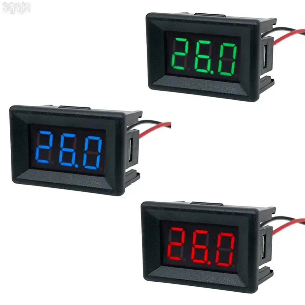 DC0-30V 0.36inch 2-Wire Digital LED Display Panel Digital LED Mini Display Module LED Digital Voltmeter for Car Motorcycle