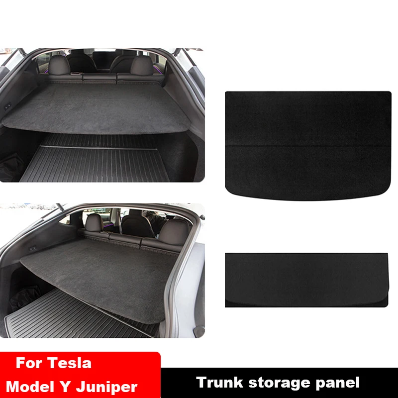 

Панель перегородки багажника для Tesla Model Y Juniper, задняя часть багажника, флокирующаяся деревянная доска для модели Y, аксессуары для Juniper, автомобильные аксессуары