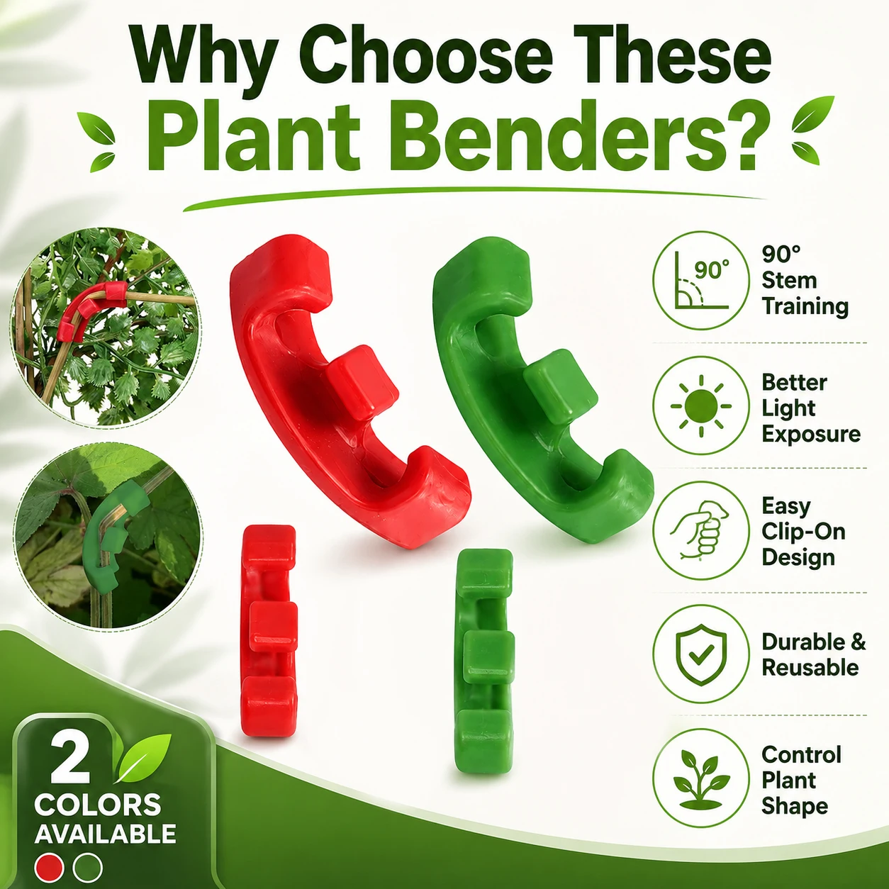 Gardening Tools Lowes - 10-100Pcs 90 Degree Plant Bender Clips,