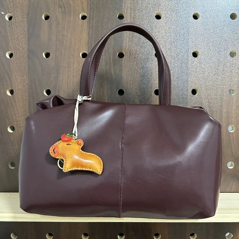 

Custom Initials Leather The Tote Bags For Women Luxury Designer Handbags Purses 2026 New In Cowhide Top Handle Underarm Shoulder