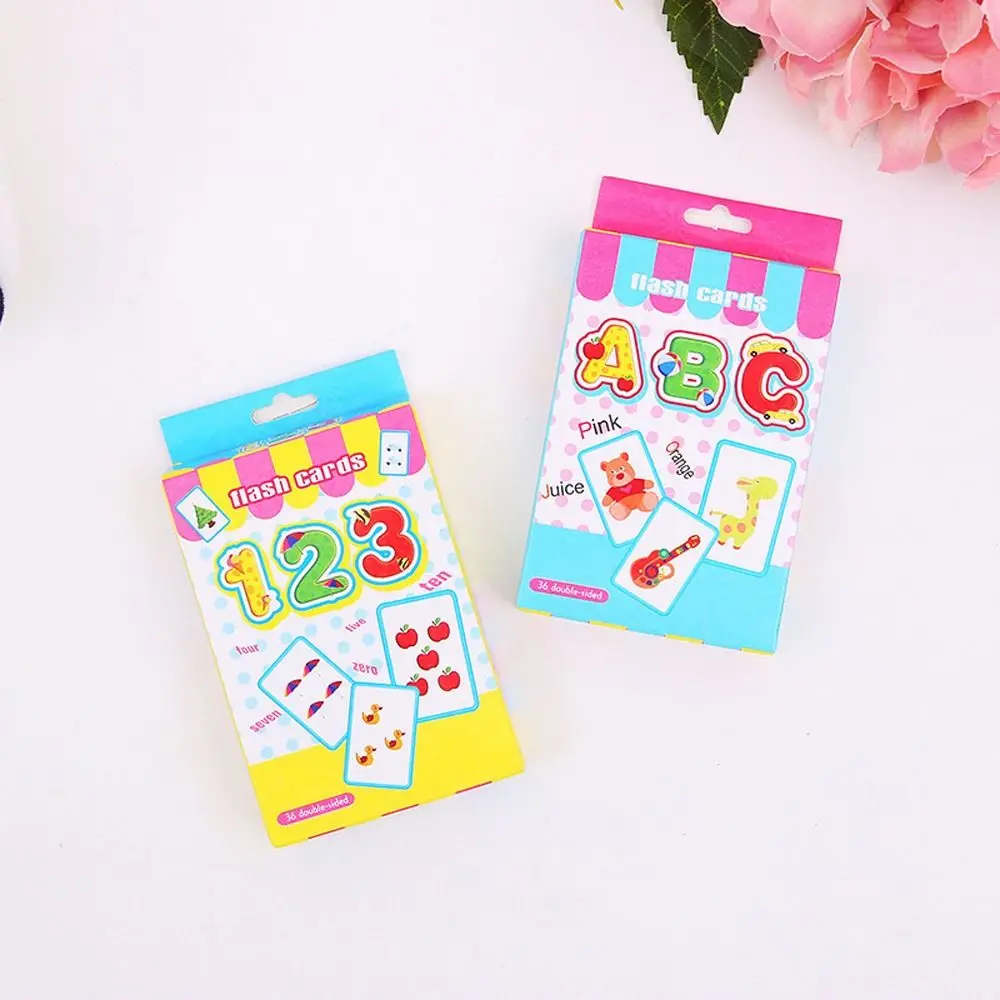 Math Toy Fruits Transportation Montessori Educational Toy Baby Learning Cards Children Cognition Card Letter Number Flash Card