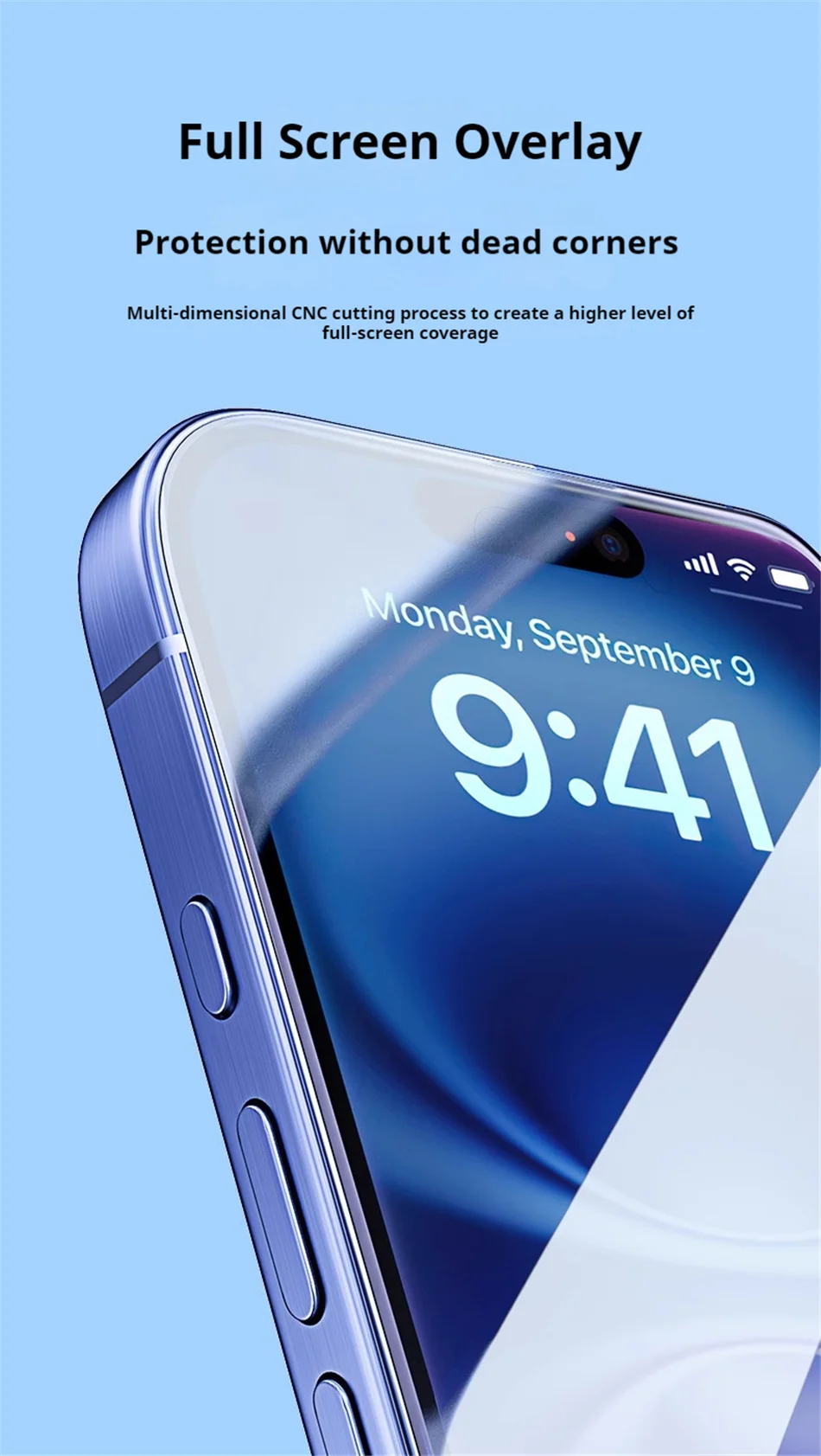 REMAX – einfach anzubringendes, staubfreies Schutzglas für iPhone 18 Pro, 18 Pro Max, iPhone 17, 17 Pro, 16/15 Serie – EIN DECKEL, EIN ZUG – Detail 4