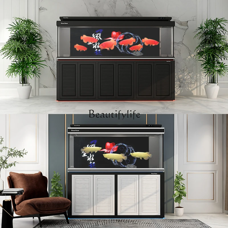

**Ultra white fish tank living room large ecological aquarium 1.5/2/3 meters office arowana tank