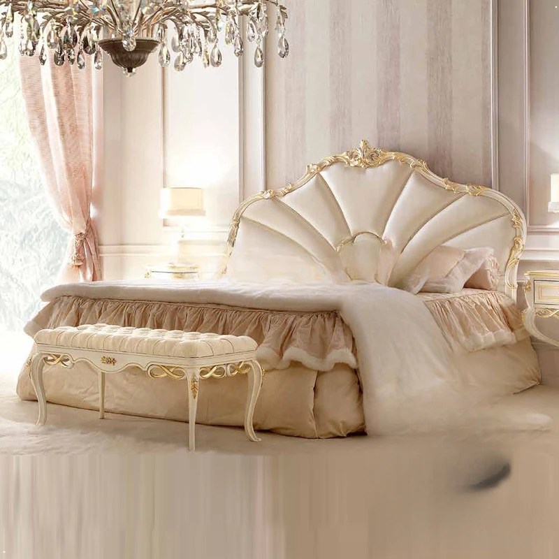 

Double bed continental luxury wedding bed French luxury 1.8 meters