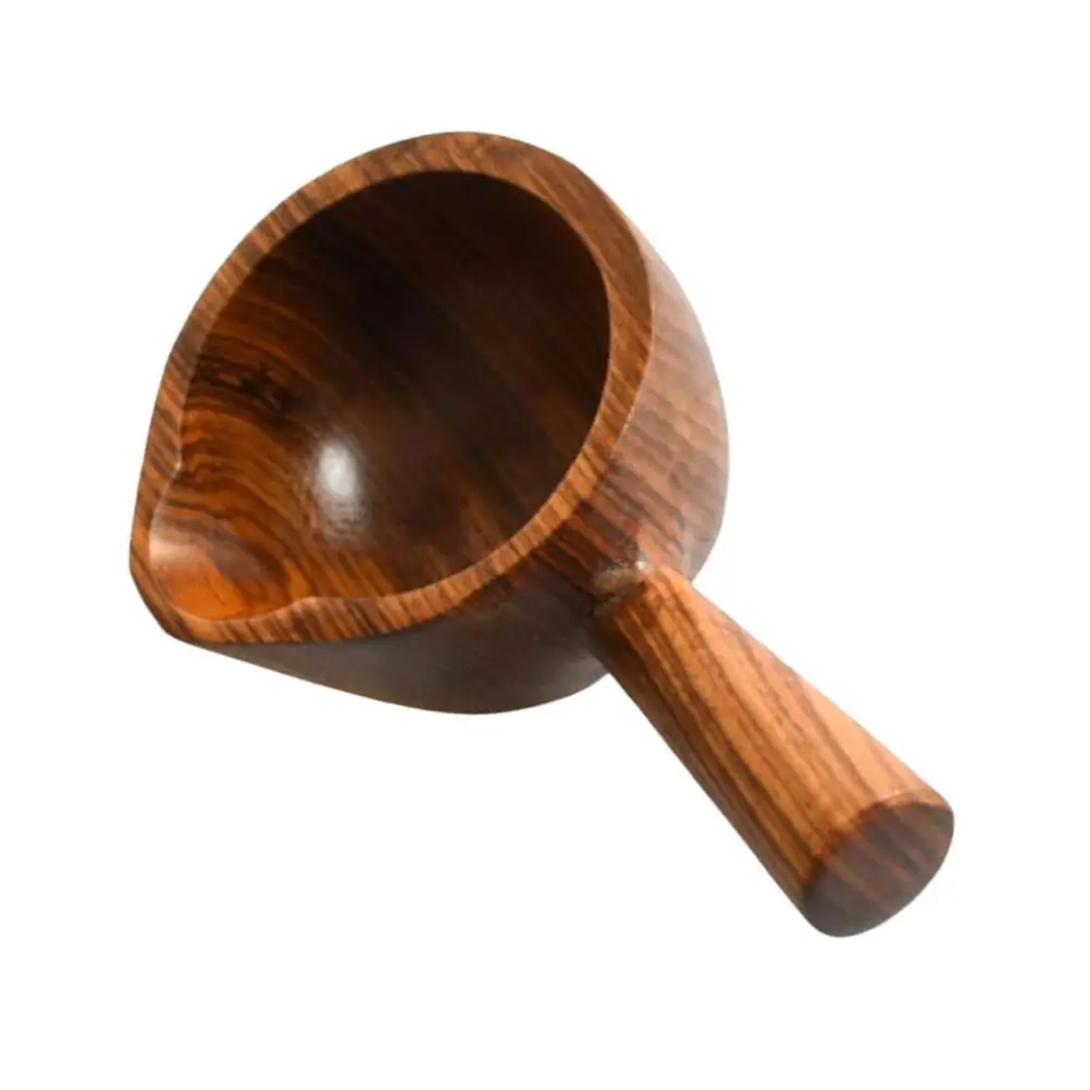 Piatto per salsa in legno Ciotola per condimenti Piatto aromatico con manico per cibo Dessert Condimenti alla frutta Servire piccoli piatti Design elegante