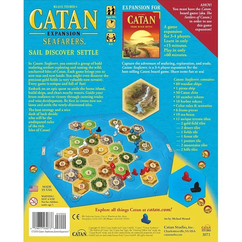 CATAN Board Game Bundle | Base Game + Seafarers + Cities & Knights | 3-4 Players | 60 Minutes Playing Time