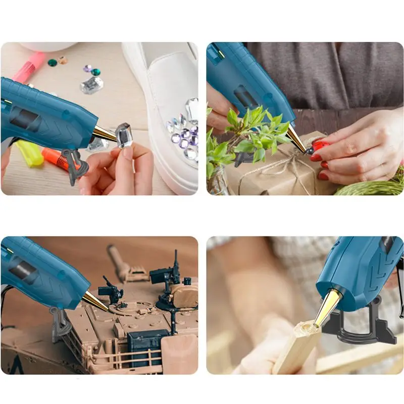 3.6V Lithium Ion Cordless Hot Glue Gun Melting Glue Gun + 10pcs Glue Sticks for Arts & Crafts Projects, Sealing, Quick Repair