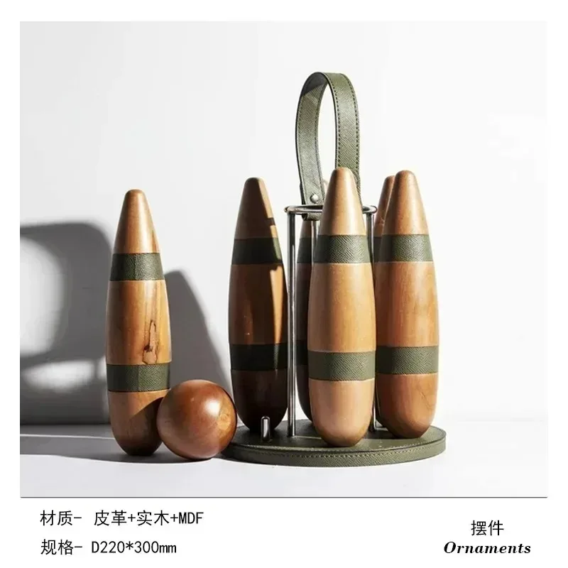 Modern simple wooden geometric special-shaped creative desktop ornament, model room shelf decoration in hotel lobby