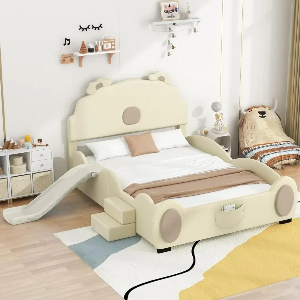 Hiánytalan méret upholstered Ambo Ágy Képkeret számára fiúk lányok gyerekeknek felnőttek Kisded vel Kismalac Alak Fejtámla majd children's csúszik