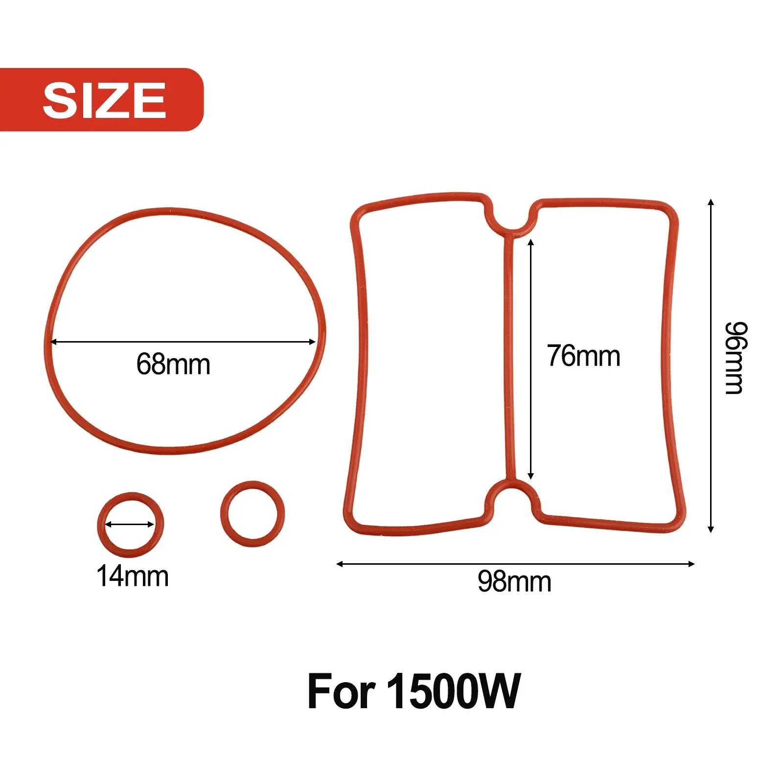 4pcs/Set Nitrile Rubber Sealing Ring Vacuum Pump Silent Oil-free Machine Pump Head For Oil Free Air Compressor Cylinder Head